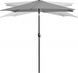 Opvouwbare grijze tuinbalkonparasol 210 cm