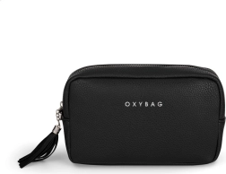 Leren toilettas Emily zwart