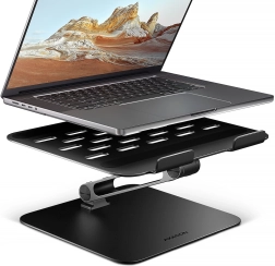 Aluminium laptopstandaard AXAGON 10–17,3" met verstelbare hoek, zwart