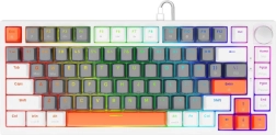 Magnetisch gamingtoetsenbord astral white met outemu white jade-schakelaars, rgb en pbt keycaps