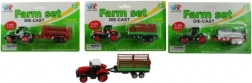 tractor met aanhanger, metaal en kunststof, 16,5 cm