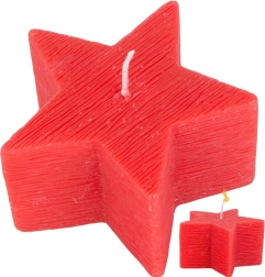Kerstkaars in de vorm van een ster