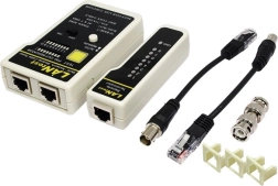 Kabeltester RJ11, RJ12, RJ45 en BNC met afstandseenheid
