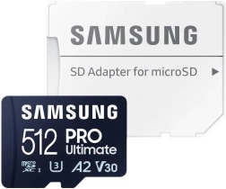 Samsung microSD-kaart Pro Ultimate 512 GB + adapter