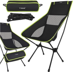 Opvouwbare visstoel Trizand 41 × 52 × 86 cm zwart