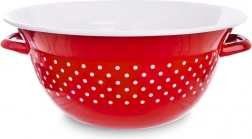 Geglazuurde keukenkom rood met stippen 26 cm, 2,5 l