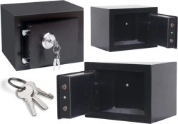Thuis stalen kluis met sleutel, zwart 35 × 25 × 25 cm