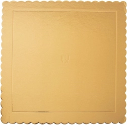 Gouden vierkante taartonderlegger 34 × 34 cm