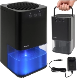 Luchtontvochtiger met LED-achtergrondverlichting en timer RUHHY, zwart