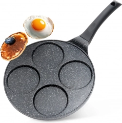 Granit koekenpan voor eieren met 4 openingen BLACK LINE 26 cm