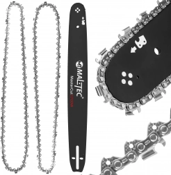 Set voor kettingzaag 18" – geleiderail en 2 kettingen 0,325"