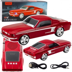 Draadloze WSTER-luidspreker in de vorm van een auto met LED-verlichting