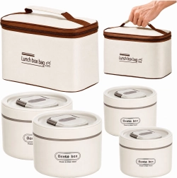 Set geïsoleerde voedselcontainers LunchBox 4 stuks