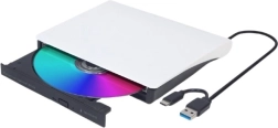 Externe USB-dvd-station zwart-wit
