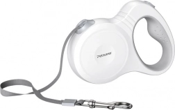 Automatisch oprolbare hondenriem Petsuper 5 m wit