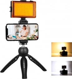 Puluz live-uitzending set met statiefhouder en LED-lamp