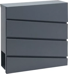 Brievenbus van gegalvaniseerd staal met krantenhouder