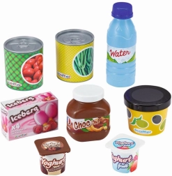 Set van voedingsmiddelen in netje