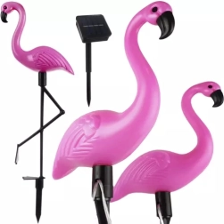 Zonnelamp tuin flamingo - set van 3 stuks