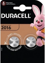 DURACELL lithium knoopcelbatterij CR2016 3V – verpakking 2 stuks