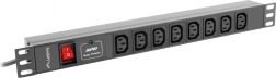 Lanberg rack-stroomverdeler PDU 19" 1U, 16 A, 8× IEC C13, ingang IEC C20, kabel 2 m, zwart