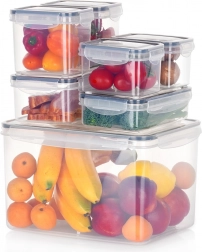 Set luchtdichte voedselbakjes met deksel en afdichting, 7 stuks