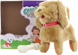 Bruine hond op kabel met afstandsbediening