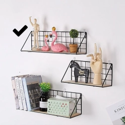 Wandplank LOFT-stijl, Scandinavisch 45 x 12 cm - zwart