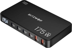 BlitzWolf GaN-bureaulader 175 W, 4× USB‑C + 2× USB‑A, 6-in-1