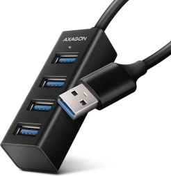 Axagon HUE-M1A mini metalen USB-hub 4-poorts USB 3.2 Gen 1 met kabel van 20 cm