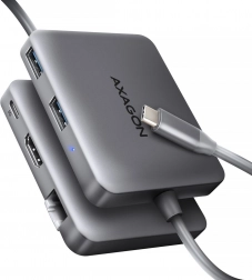 Axagon HMC-5HL USB-C hub 5-in-1 met HDMI 4K/60 Hz, GLAN en PD 100 W