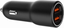 dual USB-A autolader QC3.0 36W zwart