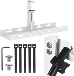 onder-bureau kabelorganizer met klemhouder, 40 cm, wit