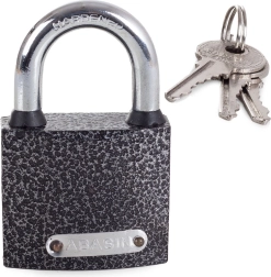 Hangslot 50 mm met geharde beugel en 3 sleutels