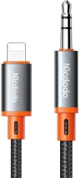 Audiokabel Mcdodo Lightning naar 3,5 mm AUX, 1,8 m, zwart