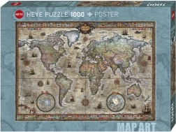 Puzzel 1000 stukjes retro wereld HEYE