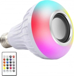 gekleurde led rgb lamp e27 met bluetooth-luidspreker en afstandsbediening