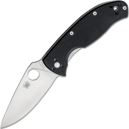 Spyderco Tenacious zakmes, glad lem, satin, zwarte G10