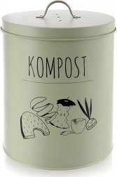 Keukencomposter met koolstoffilter GREENISH 8 l groen metaal