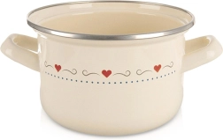 Geëmailleerde pan TONCA 16 cm, 1,4 l – crème