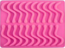 Siliconen wormenmal met pipet, roze (20 stuks)
