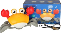 Interactieve kruipende krab met muziek op USB – Rood