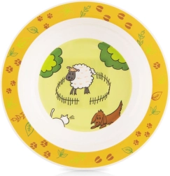 Diep kinderbord met boerderijmotief, 16 cm, 350 ml