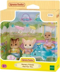 Sylvanian Families waterpret in het zwembad Baby Trio