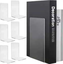 Transparante boekensteunen RUHHY – set van 6 stuks