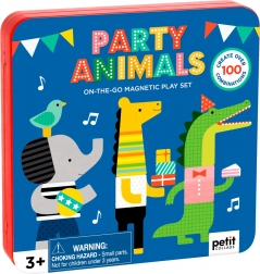 Magnetisch boekje dierlijk feestje PETIT COLLAGE