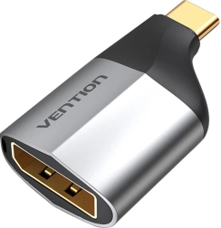 USB‑C man naar DisplayPort vrouw adapter Vention TCCH0 4K 60Hz (zwart)