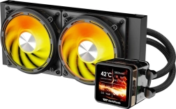 DarkFlash Explore DE240 waterkoeling CPU 240 mm met IPS-display (zwart)