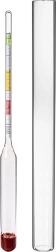 Wijnmeter met drijver voor het meten van suikergehalte 0–24 °Blg