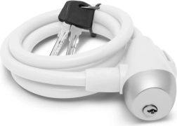 Kabelslot voor fiets 10 mm x 120 cm wit